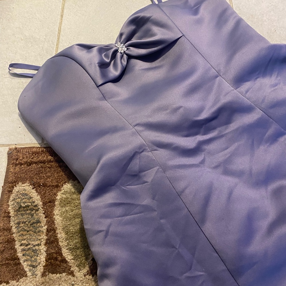 Elegant Purple Satin Dress